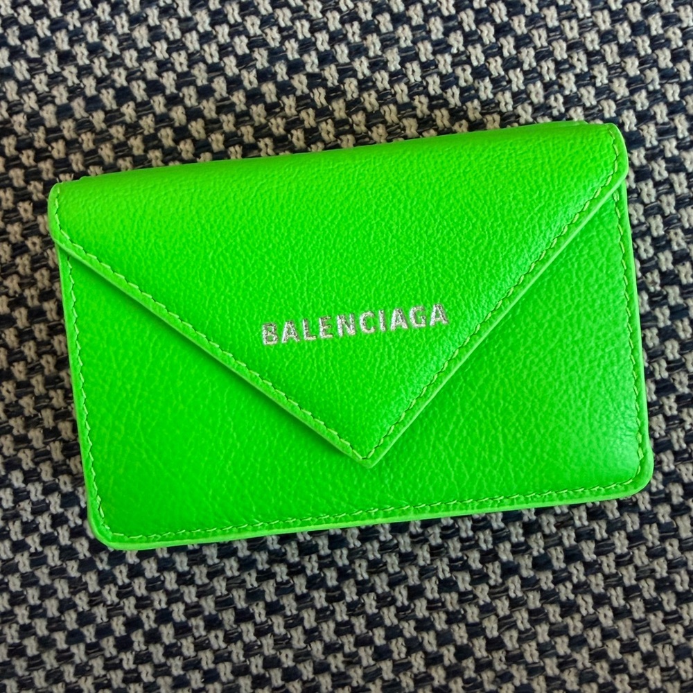 Balenciaga Bright Green Wallets